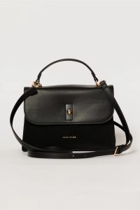 Geanta neagra cu design modern in doua nuante