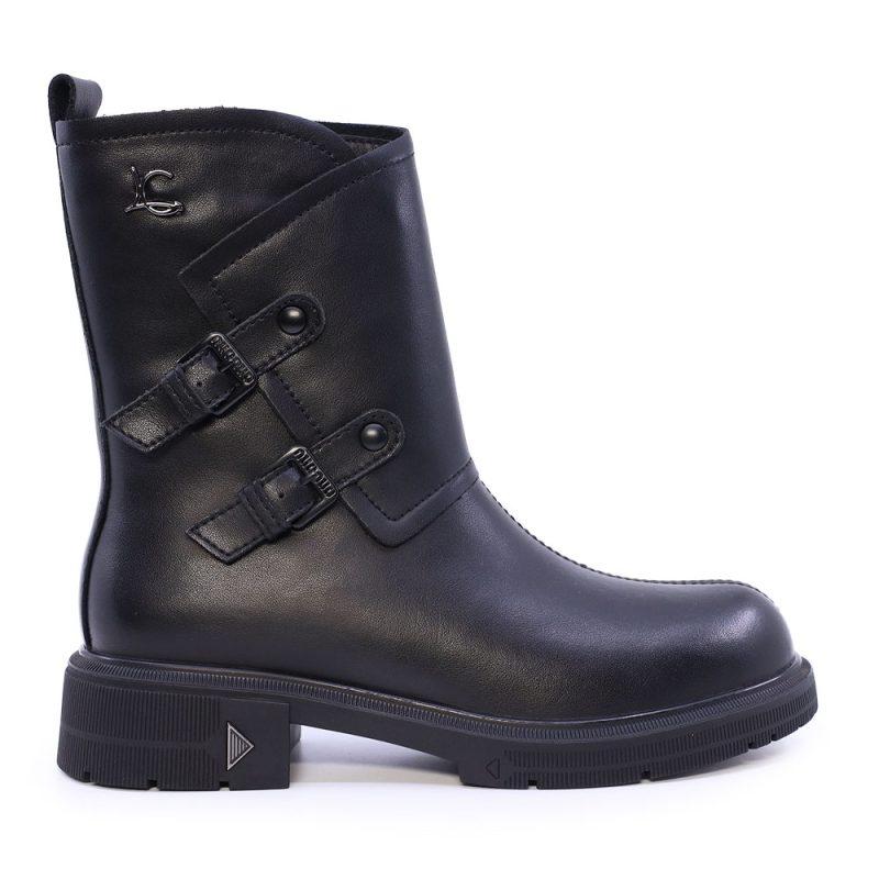 Ghete biker femei Luca di Gioia negre din piele 1292dg1164n