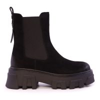 Ghete chelsea  femei Enzo Bertini negre din piele întoarsă 1122dg1619vn