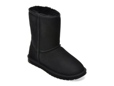Ghete EMU negre, PLATINUM STINGER, din piele intoarsa