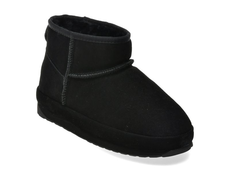 Ghete EMU negre, W13206, din piele intoarsa