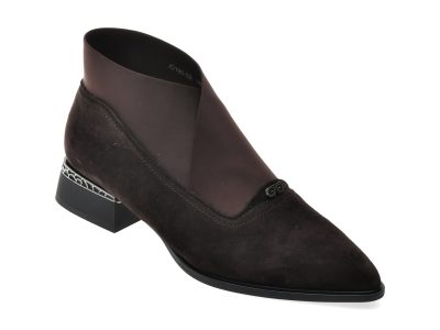Botine EPICA maro, 1905, din piele intoarsa