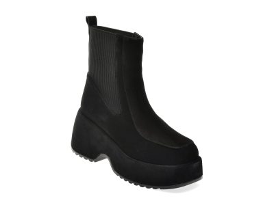 Ghete EPICA negre, 3701237, din piele intoarsa