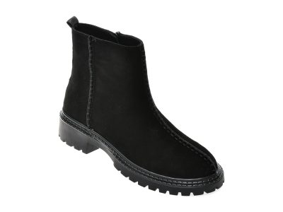 Ghete EPICA negre, 42467, din piele intoarsa