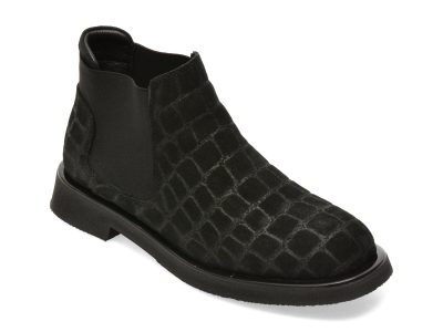 Ghete EPICA negre, 4630519, din piele intoarsa