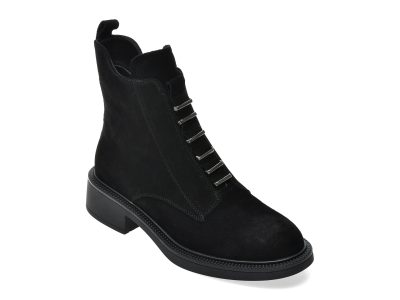 Ghete EPICA negre, 605028, din piele intoarsa