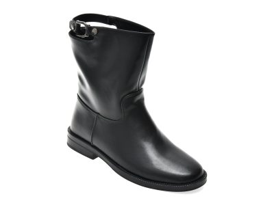 Ghete FLAVIA PASSINI negre, ATC473, din piele naturala