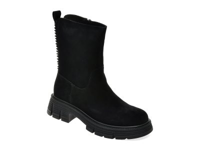 Ghete FLAVIA PASSINI negre, FC90001, din piele intoarsa