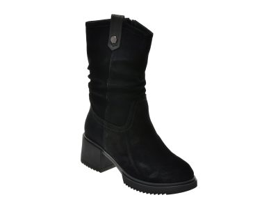 Ghete FLAVIA PASSINI negre, FC90006, din piele intoarsa