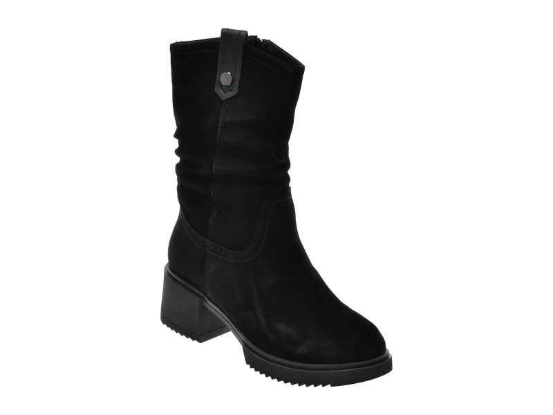 Ghete FLAVIA PASSINI negre, FC90006, din piele intoarsa