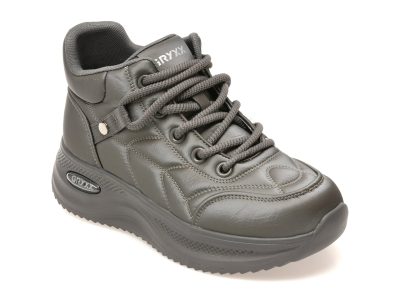 Ghete GRYXX gri, 5K718, din piele ecologica