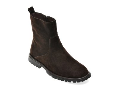 Ghete GRYXX maro, 83252Z, din piele intoarsa