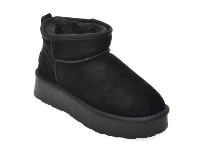 Ghete GRYXX negre, 228520, din piele intoarsa
