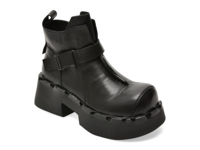 Ghete GRYXX negre, 2626, din piele naturala