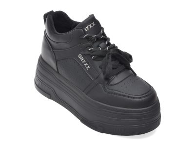Ghete GRYXX negre, 5710, din piele naturala