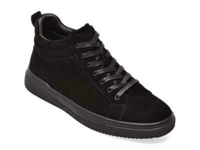 Ghete GRYXX negre, 63578, din piele intoarsa