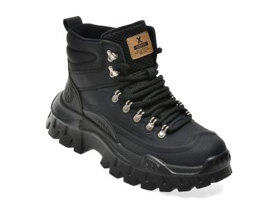 Ghete GRYXX negre, 9815, din piele naturala