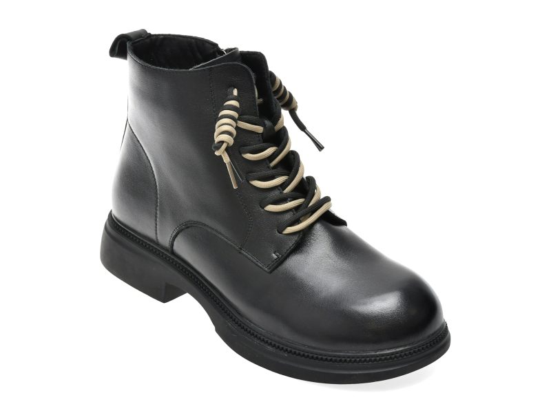 Ghete GRYXX negre, E22278, din piele naturala