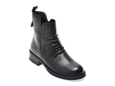 Ghete GRYXX negre, H570, din piele naturala