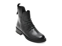 Ghete GRYXX negre, H570, din piele naturala