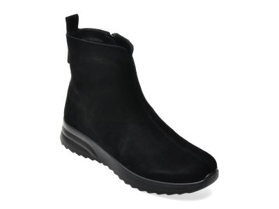 Ghete IMAGE negre, 326052, din piele intoarsa