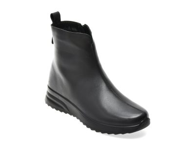 Ghete IMAGE negre, 326052, din piele naturala