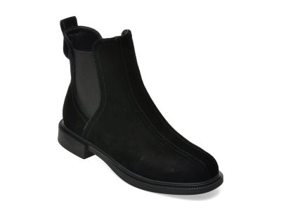 Ghete IMAGE negre, 39712, din piele intoarsa