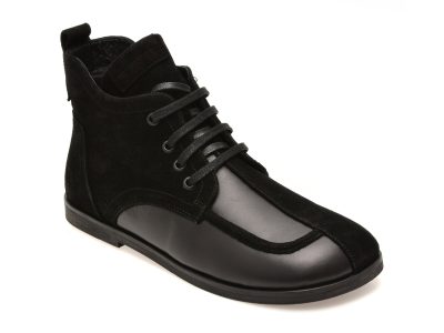 Ghete IMAGE negre, 4790745, din piele naturala