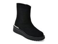 Ghete IMAGE negre, H275M, din piele intoarsa