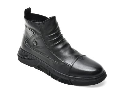 Ghete OTTER negre, 690077, din piele naturala