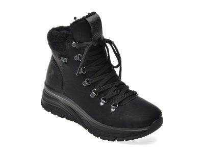 Ghete RIEKER negre, 48034, din piele ecologica