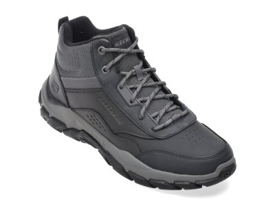 Ghete SKECHERS gri, SANTORO, din piele naturala