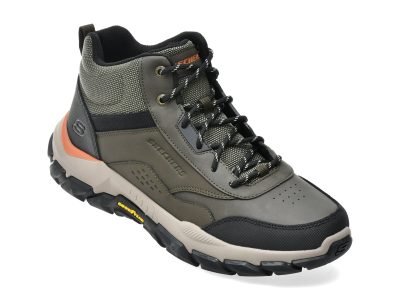 Ghete SKECHERS kaki, SANTORO, din piele naturala