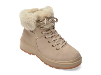 Ghete SKECHERS nude, PARK CITY, din piele ecologica