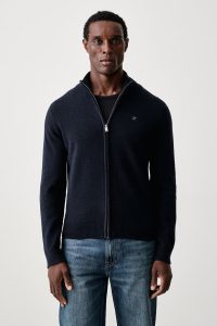 Hackett London  pulover cu fermoar pentru bărbați din lână
