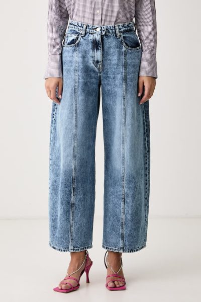 Haveone  blugi wide leg pentru femei
