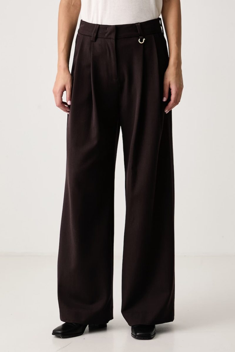 Just Cavalli  pantaloni wide leg pentru femei cu vâscoză