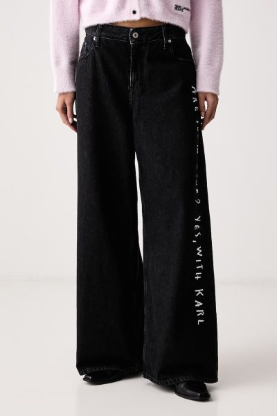 Karl Lagerfeld Jeans  blugi wide leg pentru femei x Pietro Terzini
