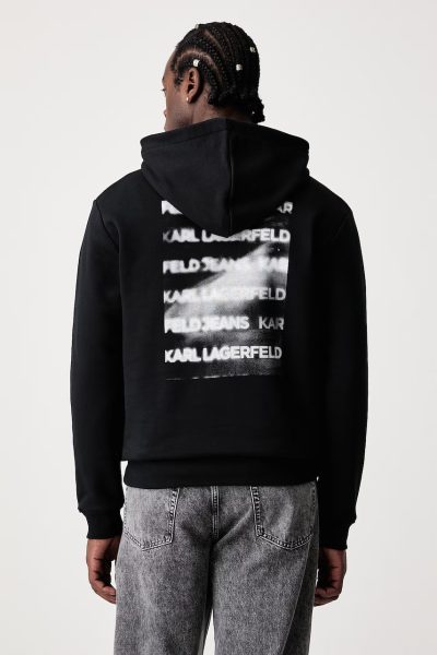 Karl Lagerfeld Jeans  hanorac cu glugă pentru bărbați cu bumbac