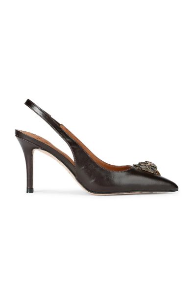Kurt Geiger London  pantofi cu toc stiletto din piele Belgravia High Sling Brown