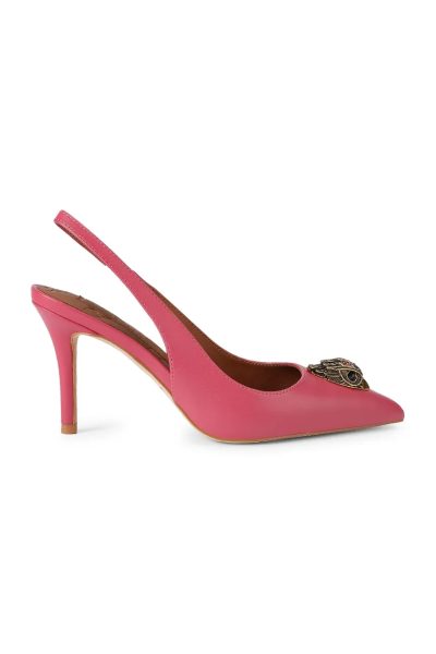 Kurt Geiger London  pantofi cu toc stiletto din piele Belgravia Sling 85 Pink Comb Leather