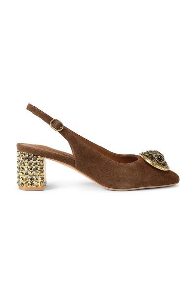 Kurt Geiger London  tocuri cu călcâiul deschis din piele întoarsă Chelsea Block Slingback