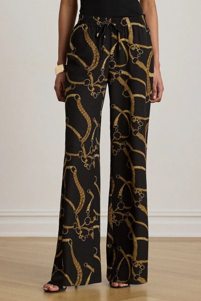 Lauren Ralph Lauren  pantaloni wide leg pentru femei
