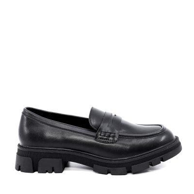 Loafers femei Benvenuti negri din piele 2542DM4312N