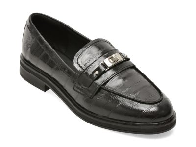 Mocasini ALDO negri, BIATRICE 001, din piele ecologica