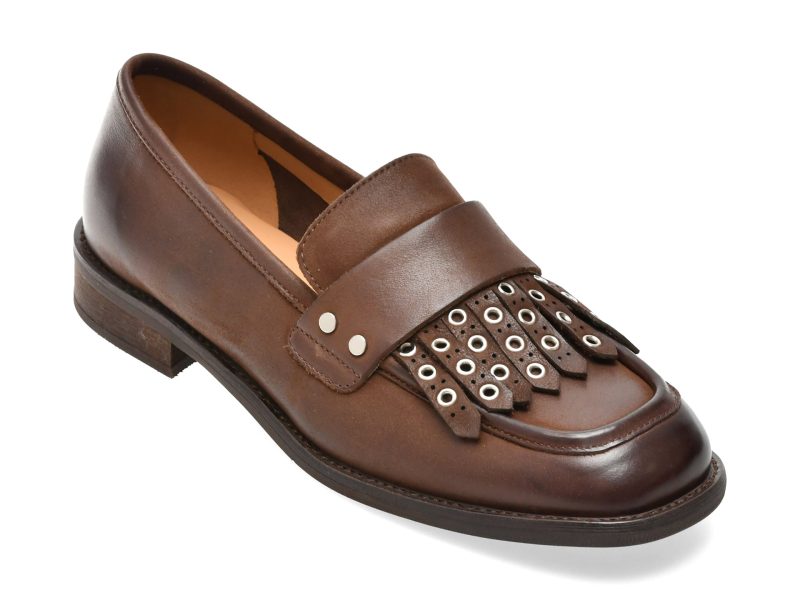 Mocasini EPICA maro, 6188, din piele naturala