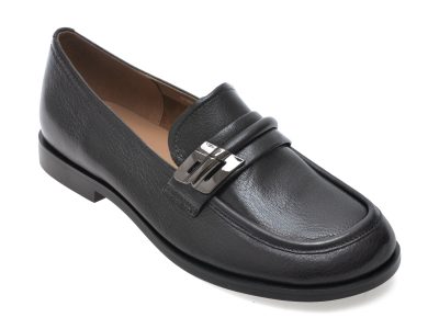 Mocasini EPICA negri, 4F5601, din piele naturala