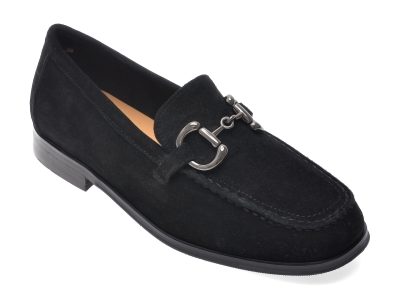 Mocasini FLAVIA PASSINI negri, V1789G1, din piele intoarsa