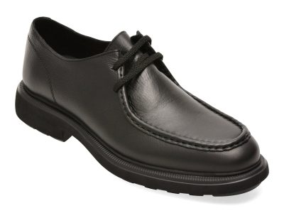 Mocasini OTTER negri, E4042, din piele naturala