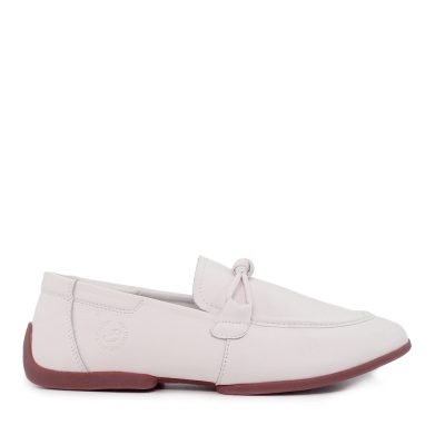 Mocasini ușori femei Benvenuti albi din piele1991DM0340A